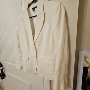 Alfani -Ivory color Linen Blazer-Worn 1x Size 12 P